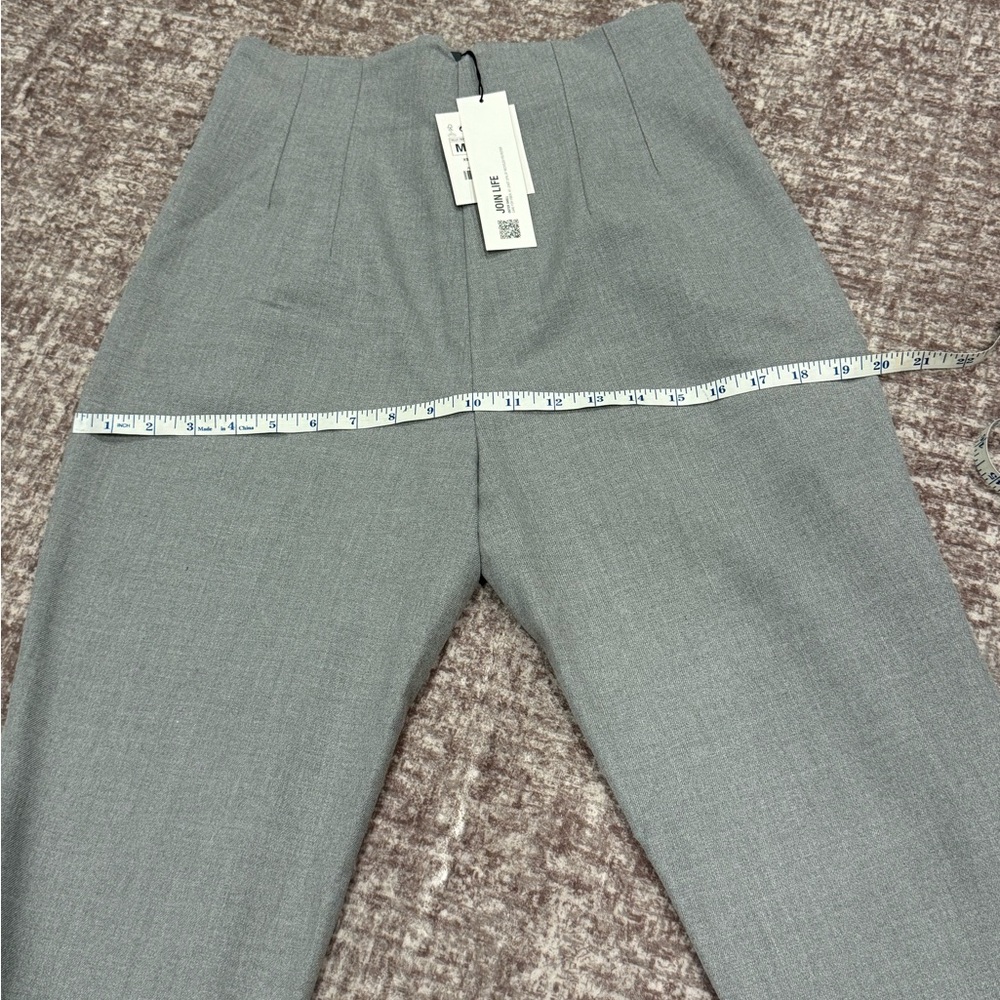 Zara Women's Elegant High Waisted Gray Pants - Picture 9 of 10